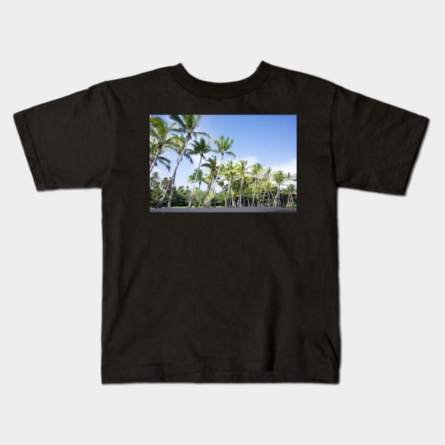 Palms in a row Kids T-Shirt by sma1050